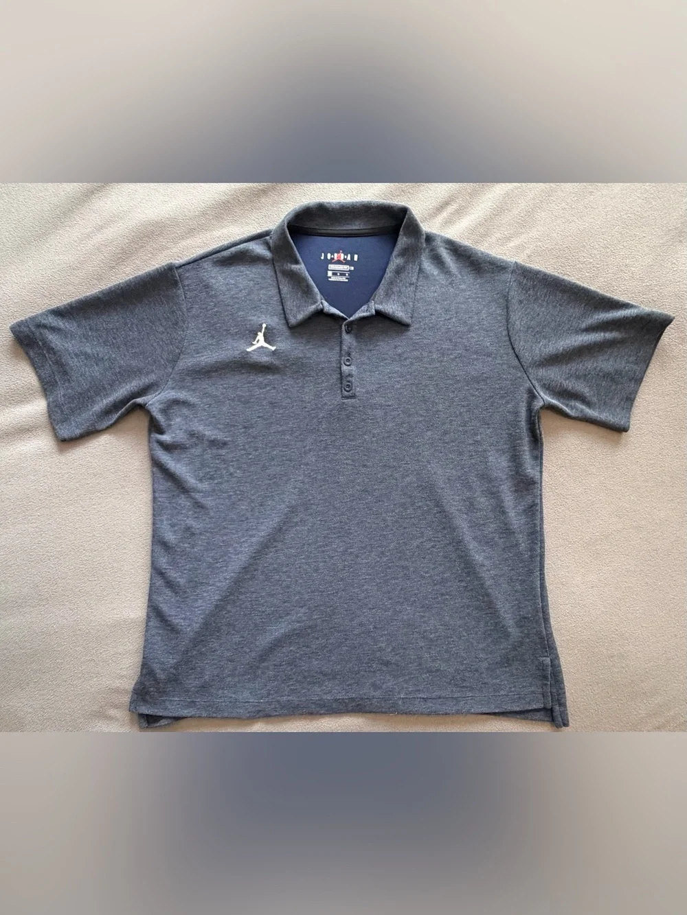 Jordan - Dark Blue - Men's Polo with White Jumpman - Large - Standard Fit